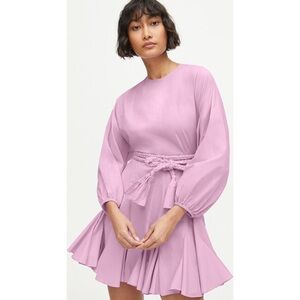 RHODE Lilac Long Sleeve Dress with Braided Belt